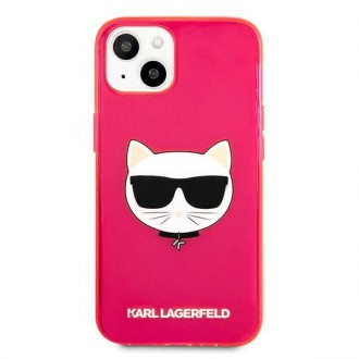 Karl Lagerfeld KLHCP13SCHTRP iPhone 13 mini 5,4" różowy/pink hardcase Glitter Choupette Fluo