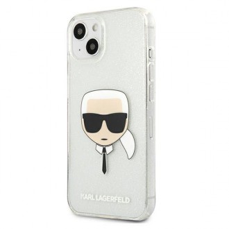 Karl Lagerfeld KLHCP13SKHTUGLS iPhone 13 mini 5,4" srebrny/silver hardcase Glitter Karl`s Head