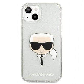 Karl Lagerfeld KLHCP13SKHTUGLS iPhone 13 mini 5,4" srebrny/silver hardcase Glitter Karl`s Head