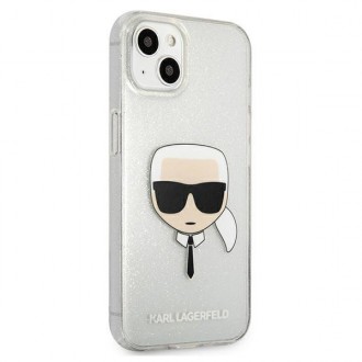 Karl Lagerfeld KLHCP13SKHTUGLS iPhone 13 mini 5,4" srebrny/silver hardcase Glitter Karl`s Head