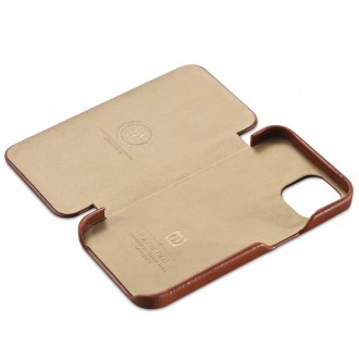 iCarer Curved Edge Vintage Folio Leather Case iPhone 13 Brown (RIX1302-BN)