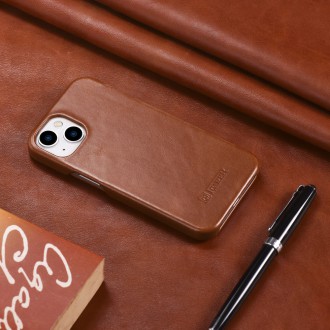 iCarer Curved Edge Vintage Folio Leather Case iPhone 13 Brown (RIX1302-BN)