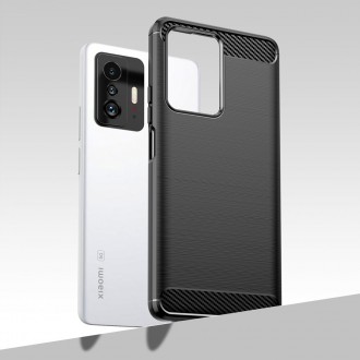 Carbon Case Flexible Cover Sleeve for Xiaomi Mi 11T Pro / Mi 11T black