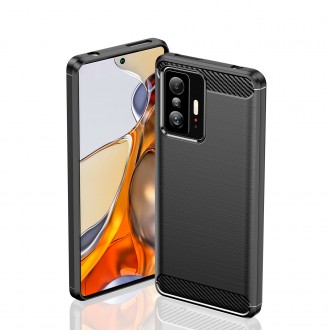 Carbon Case Flexible Cover Sleeve for Xiaomi Mi 11T Pro / Mi 11T black