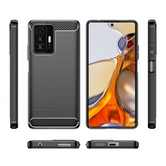 Carbon Case Flexible Cover Sleeve for Xiaomi Mi 11T Pro / Mi 11T black