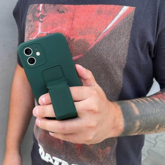 Wozinsky Kickstand Case iPhone 13 mini silicone case with stand black