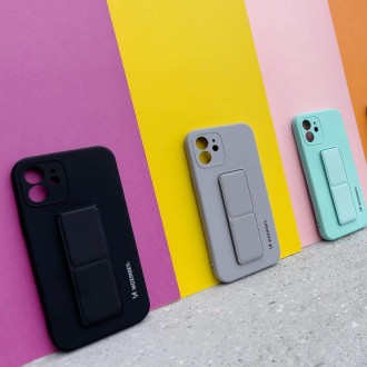 Wozinsky Kickstand Case iPhone 13 mini silicone case with stand black