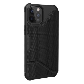 UAG Metropolis FIBRARMR - obudowa ochronna z klapką do iPhone 12 Pro Max (czarna)
