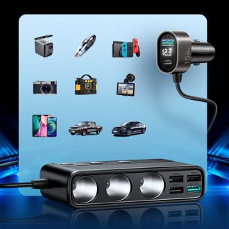 [RETURNED ITEM] Nabíječka do auta pro notebook Joyroom 9v1 154W - 5x USB / 1x USB Type C / 3x zásuvka pro zapalovač Power Delivery / Quick Charge / PP