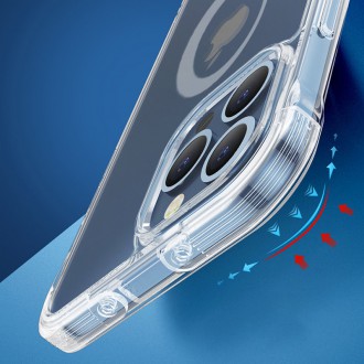 Joyroom Defender magnetic case for iPhone 13 Pro rugged housing with hooks kickstand transparent (MagSafe compatible)