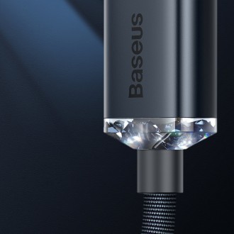 Baseus Crystal Shine Series kabel USB kabel pro rychlé nabíjení a přenos dat USB typu A - Lightning 2,4A 1,2 m modrý (CAJY000003)