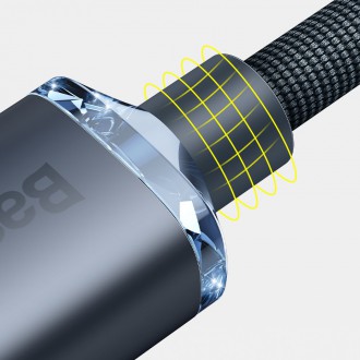 Baseus Crystal Shine Series kabel USB kabel pro rychlé nabíjení a přenos dat USB typu C - Lightning 20W 1,2m fialový (CAJY000205)