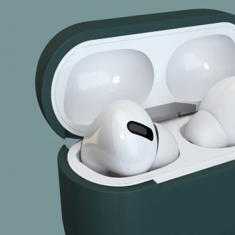 Pouzdro pro AirPods 3 silikonové měkké pouzdro na sluchátka + přívěsek na klíčenku s humří sponou růžové (pouzdro D)