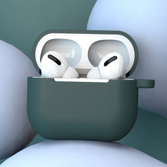 Pouzdro pro AirPods 3 silikonové měkké pouzdro na sluchátka + přívěsek na klíčenku s humří sponou růžové (pouzdro D)