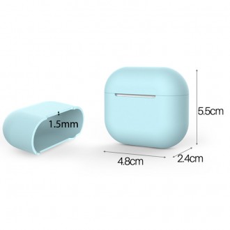Pouzdro pro AirPods 3 Silikonový měkký kryt sluchátek tmavě modrý (pouzdro C)