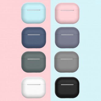 Pouzdro pro AirPods 3 Silikonový měkký kryt sluchátek tmavě modrý (pouzdro C)