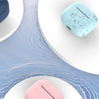 Pouzdro pro AirPods 3 Silikonový měkký kryt sluchátek tmavě modrý (pouzdro C)