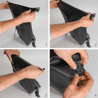 Wozinsky waterproof bicycle bag trunk pannier 25l black (WBB24BK)