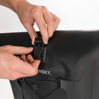 Wozinsky waterproof bicycle bag trunk pannier 25l black (WBB24BK)