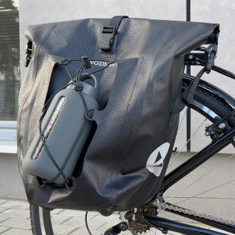 Wozinsky waterproof bicycle bag trunk pannier 25l black (WBB24BK)