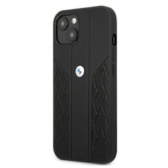 Etui BMW BMHCP13MRSPPK iPhone 13 6,1" czarny/black hardcase Leather Curve Perforate