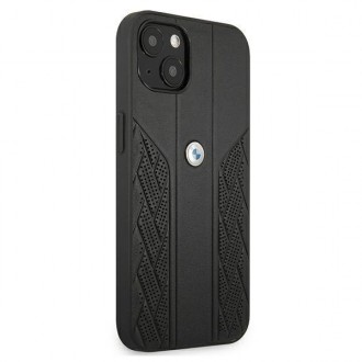 Etui BMW BMHCP13MRSPPK iPhone 13 6,1" czarny/black hardcase Leather Curve Perforate
