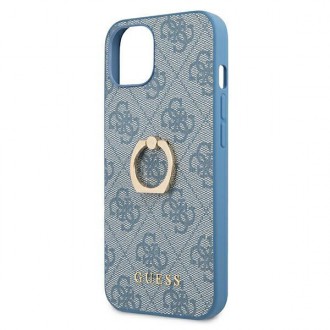 Guess GUHCP13S4GMRBL iPhone 13 mini 5,4&quot; modro/modrý pevný obal 4G s kroužkovým stojánkem