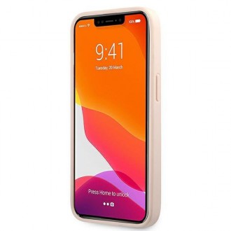 Guess GUHCP13S4GMRPI iPhone 13 mini 5,4&quot; růžový/růžový pevný obal 4G s kroužkovým stojánkem