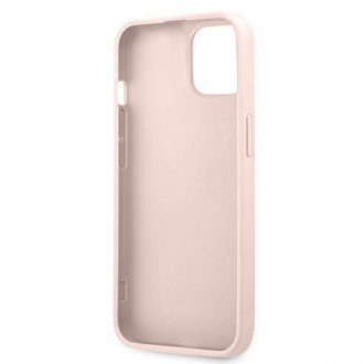 Guess GUHCP13S4GMRPI iPhone 13 mini 5,4&quot; růžový/růžový pevný obal 4G s kroužkovým stojánkem