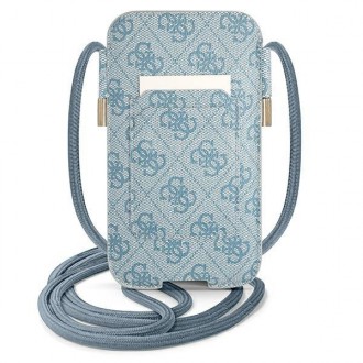 Guess kabelka GUPHM4GDBL 6,1&quot; modro/modré pevné pouzdro 4G Stripe