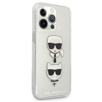 Karl Lagerfeld KLHCP13LKCTUGLS iPhone 13 Pro / 13 6,1" srebrny/silver hardcase Glitter Karl`s & Choupette