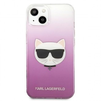 Karl Lagerfeld KLHCP13SCTRP iPhone 13 mini 5,4&quot; pevné pouzdro růžové/růžové Choupette Head