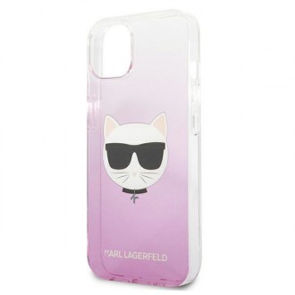Karl Lagerfeld KLHCP13SCTRP iPhone 13 mini 5,4&quot; pevné pouzdro růžové/růžové Choupette Head