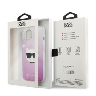 Karl Lagerfeld KLHCP13SCTRP iPhone 13 mini 5,4&quot; pevné pouzdro růžové/růžové Choupette Head