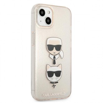 Karl Lagerfeld KLHCP13SKCTUGLGO iPhone 13 mini 5,4" złoty/gold hardcase Glitter Karl`s & Choupette