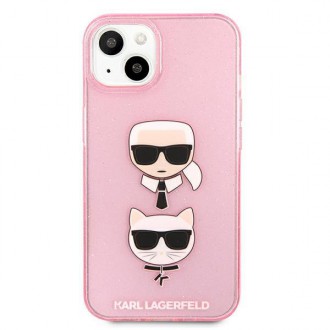 Karl Lagerfeld KLHCP13SKCTUGLP iPhone 13 mini 5,4" różowy/pink hardcase Glitter Karl`s & Choupette