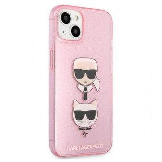 Karl Lagerfeld KLHCP13SKCTUGLP iPhone 13 mini 5,4" różowy/pink hardcase Glitter Karl`s & Choupette