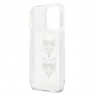 Karl Lagerfeld KLHCP13XKCTUGLS iPhone 13 Pro Max 6,7" srebrny/silver hardcase Glitter Karl`s & Choupette