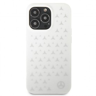 Mercedes MEHCP13LESPWH iPhone 13 Pro / 13 6,1" biały/white hardcase Silver Stars Pattern