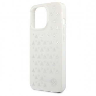 Mercedes MEHCP13LESPWH iPhone 13 Pro / 13 6,1" biały/white hardcase Silver Stars Pattern