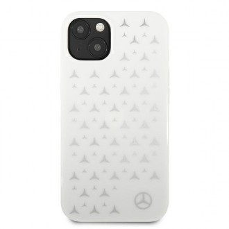 Mercedes MEHCP13MESPWH iPhone 13 6,1" biały/white hardcase Silver Stars Pattern