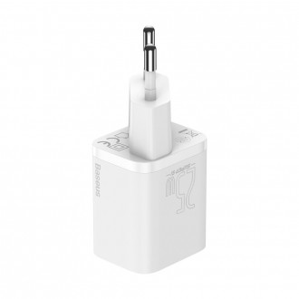 Baseus Super Si 1C fast wall charger USB Type C 25W Power Delivery Quick Charge white (CCSP020102)