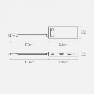 Baseus Metal Gleam Series multifunkční USB HUB 7v1 Type C HDMI TF PD čtečka karet šedá (WKWG020113)