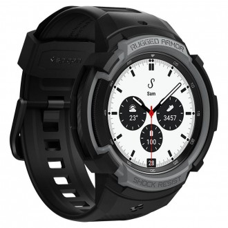 Spigen RUGGED ARMOR &quot;PRO&quot; GALAXY Watch 4 CLASSIC 42MM CHARCOAL GRY