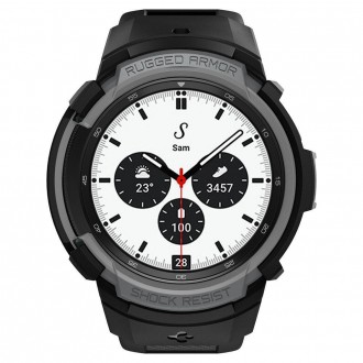 Spigen RUGGED ARMOR &quot;PRO&quot; GALAXY Watch 4 CLASSIC 42MM CHARCOAL GRY