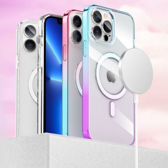 Kingxbar PQY Gradient Series Magnetic Case for iPhone 13 Cover Clear Cover (MagSafe Compatible)