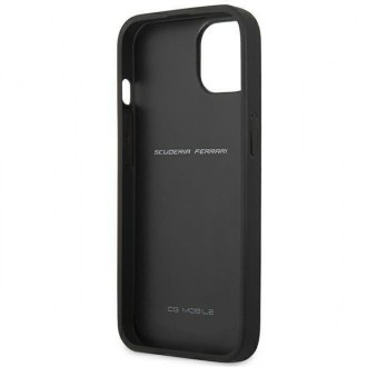 Ferrari FESAXHCP13MBK iPhone 13 6,1&quot; černo/černý pevný obal On Track Carbon Stripe