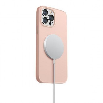 UNIQ etui Lino Hue iPhone 13 6,1" różowy/blush pink MagSafe