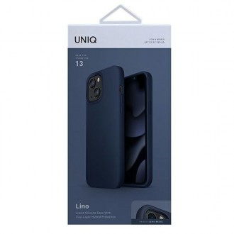 UNIQ etui Lino iPhone 13 6,1" niebieski/marine blue