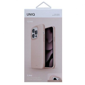 UNIQ etui Lino iPhone 13 Pro / 13 6,1" różowy/blush pink